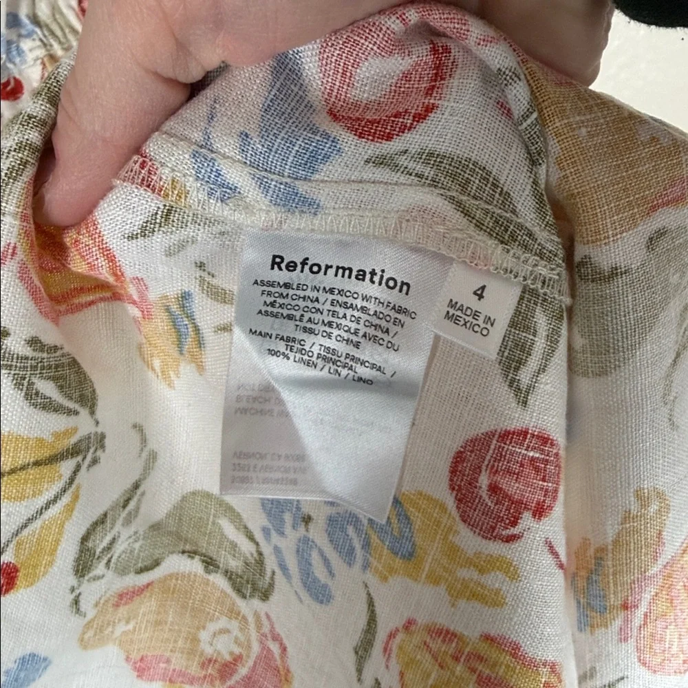 Reformation Anneliese Linen Dress in Fruit Cocktail - Picture 12 of 13